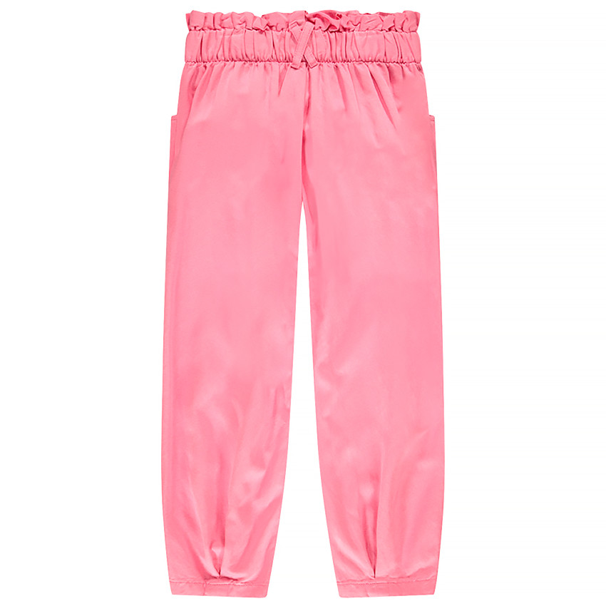 Pantalón de lyocell rosa para niña 