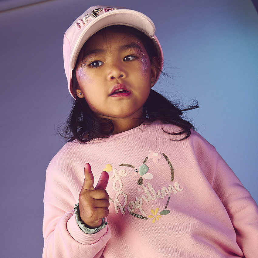Sudadera oversize con motivo fantasía para bebé niña 