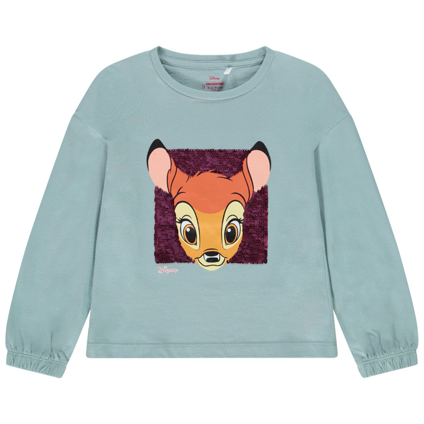 Camiseta de manga larga estampado Bambi Disney con lentejuelas mágicas 