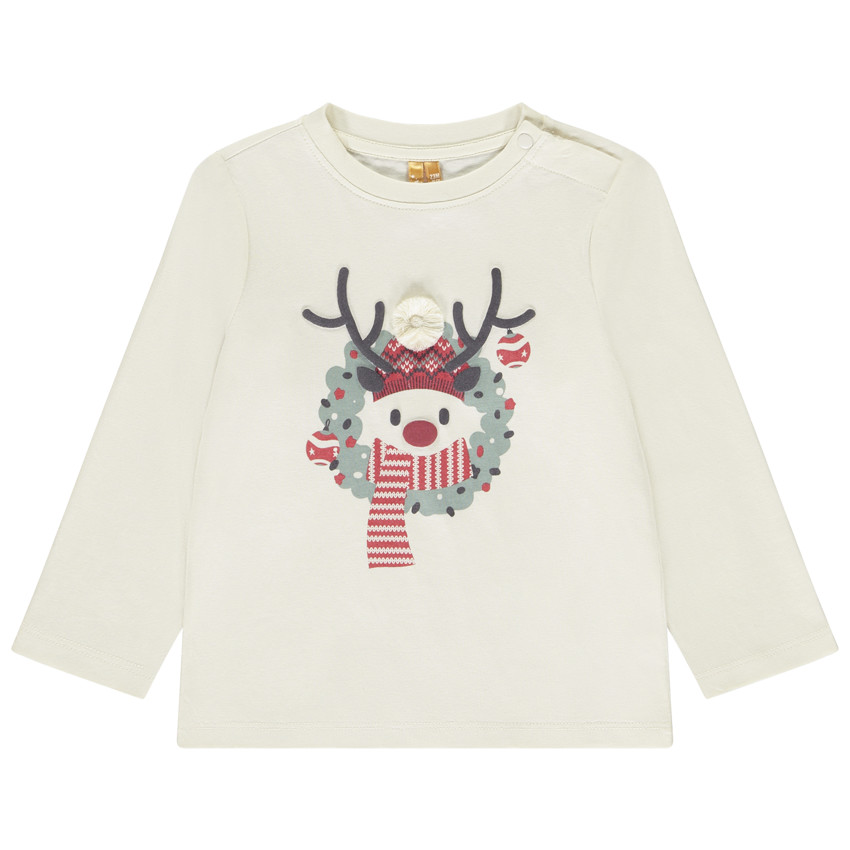 Camiseta de manga larga estampada Renne de Noël para bebé niño 