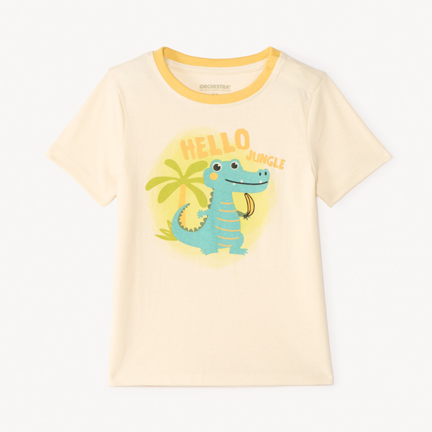 Camiseta de manga corta con estampado de cocodrilo para bebé niño 