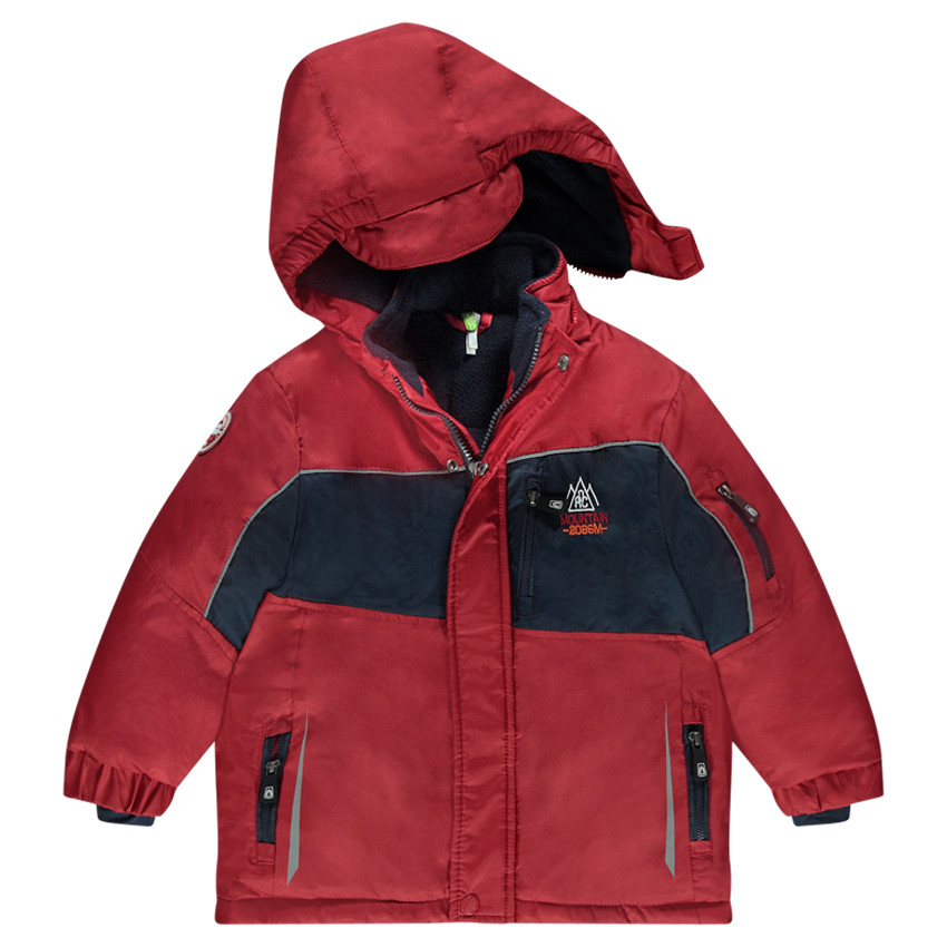 Cazadora de esquí bicolor impermeable con forro de micropolar 