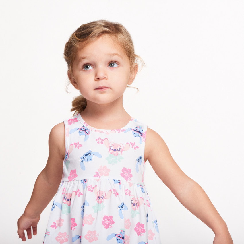 Vestido sin mangas estampado Stitch & Angel Disney para bebé niña 