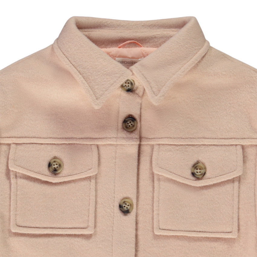 Chaqueta sobrecamisa de lana para niña 