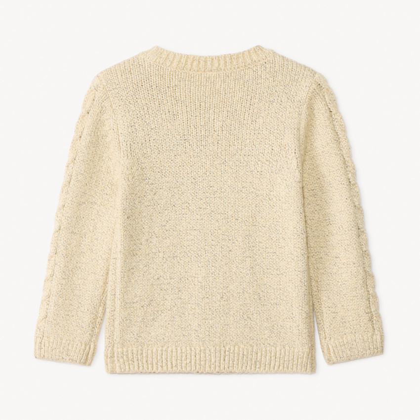 Gilet boutonné en tricot torsadé uni pour bébé 