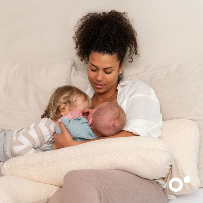 Cojín lactancia y maternidad MAXXY Mini flores arena 