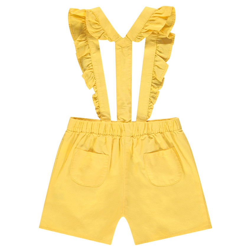 Pantalón corto de fantasía con tirantes con volantes que se ajustan 
