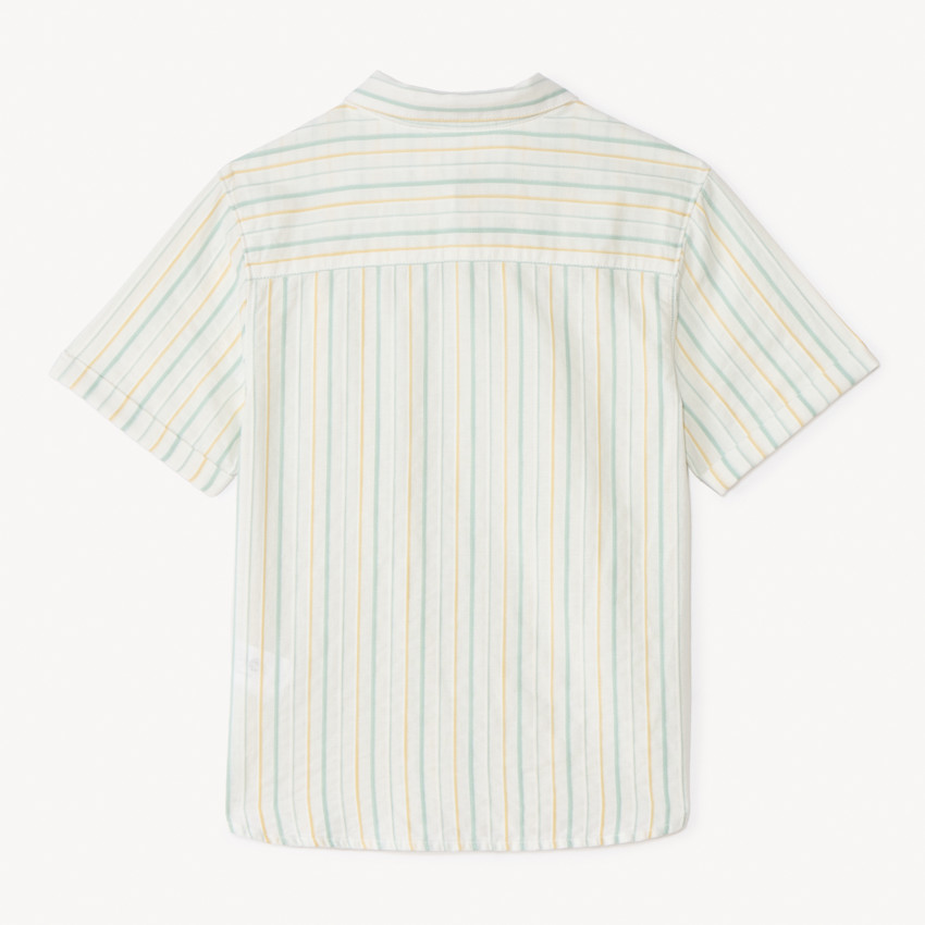 Camisa de rayas de manga corta + pajarita para niño 