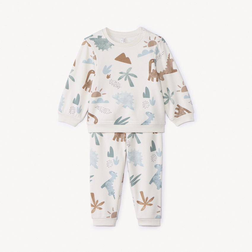 Conjunto de chándal con estampado de dinosaurios para bebé niño 