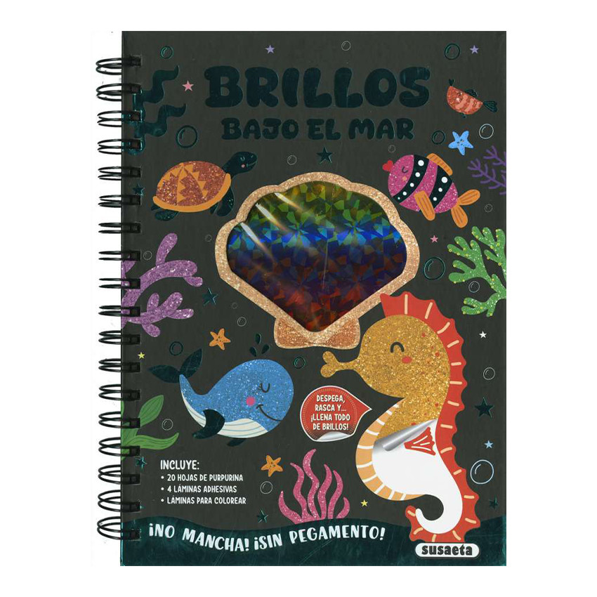 Libro para colorear y pegatinas Bajo el mar +6 años 