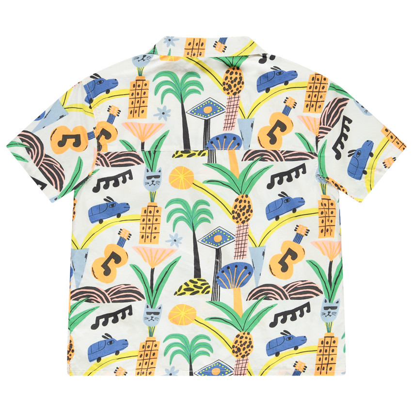 Camisa de manga corta con estampado fantasía para niño 