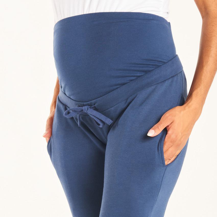 Pantalón de chándal de felpa lisa para mujer 