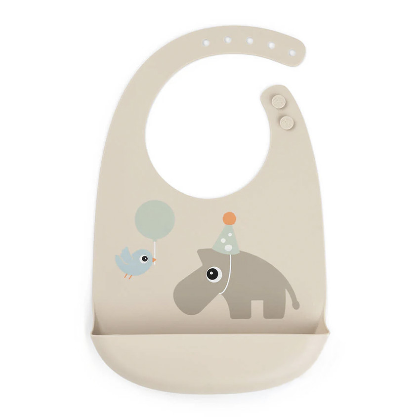 Babero de silicona con bolsillo recogemigas Celebration arena 