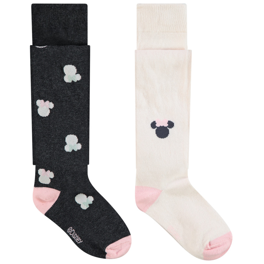 Pack de 2 leotardos gruesos Minnie Disney niña 
