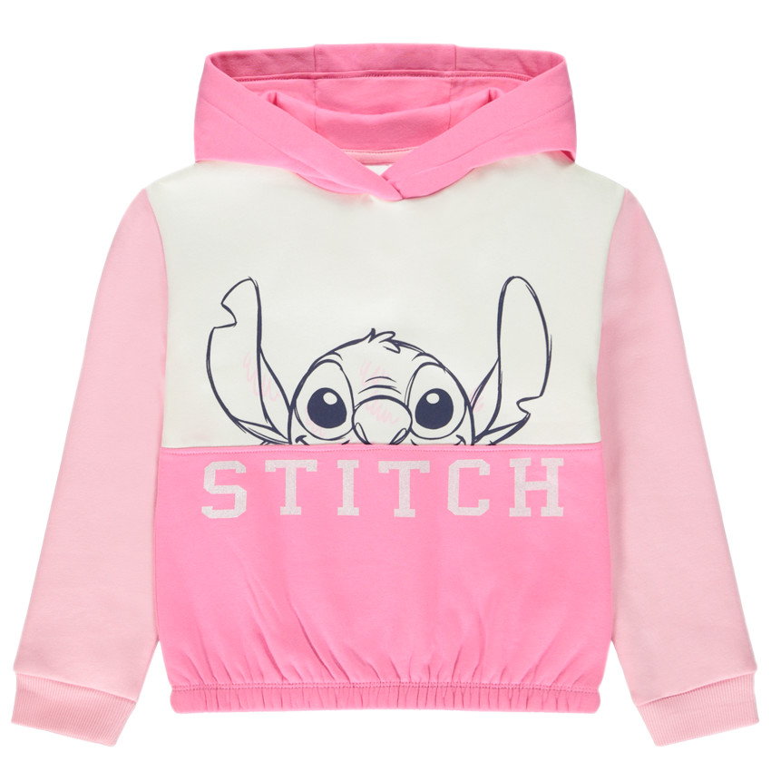 Sudadera de felpa efecto color block Stitch Disney para niña 