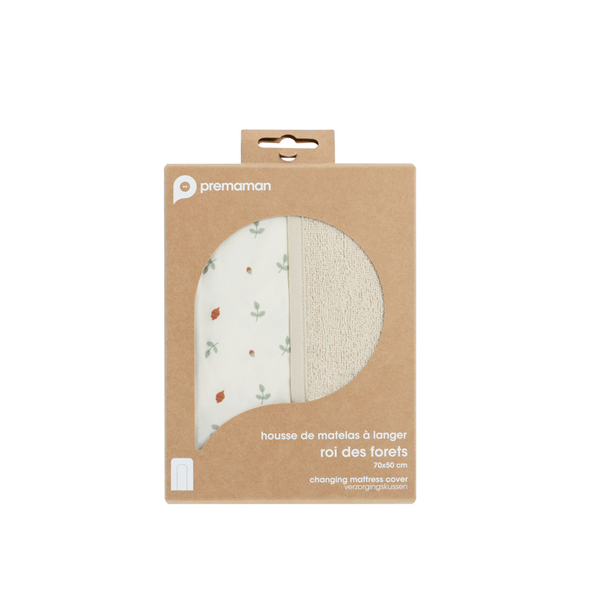 Funda de cambiador con estampado de ovejas La Vie à la Ferme beige 