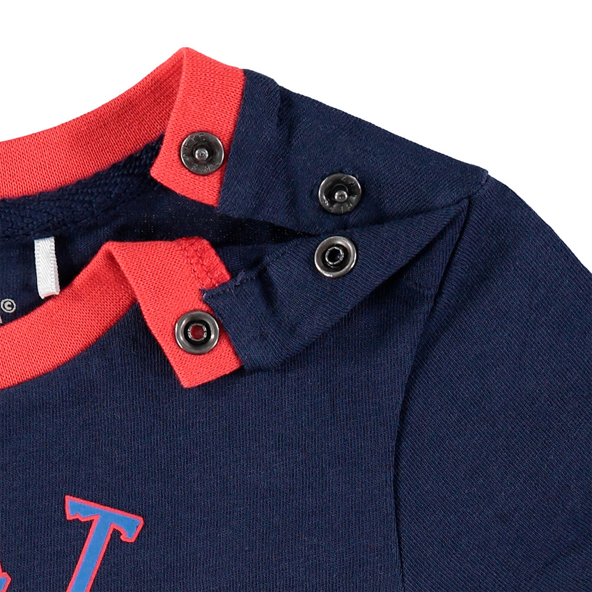 camiseta mangas cortas bicolor en algodon bio 