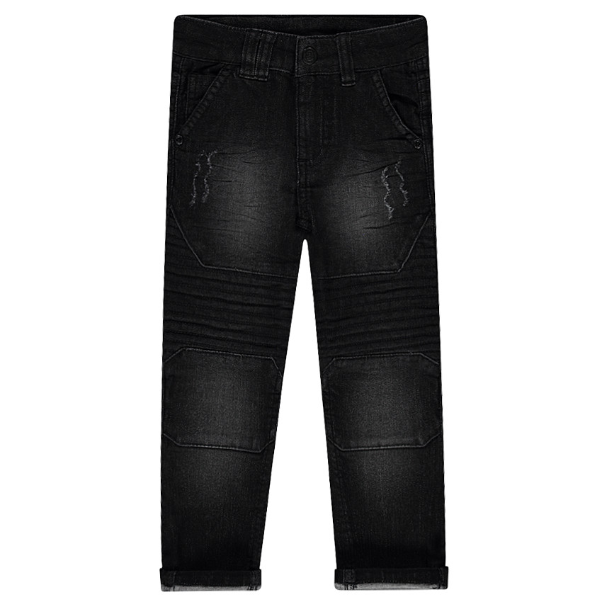 Vaqueros con efecto desgastado y arrugado con cortes   Additional Vaqueros con efecto desgastado y arrugado con cortes