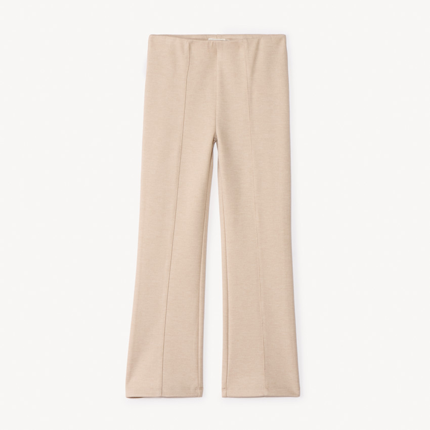 Leggings de milano acampanados con plisado para niña 