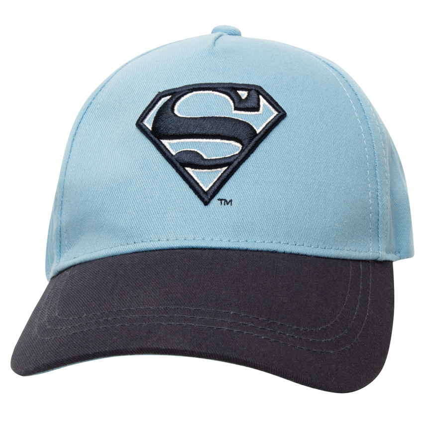Casquette bicolore brodée 3D Superman Warner pour garçon 
