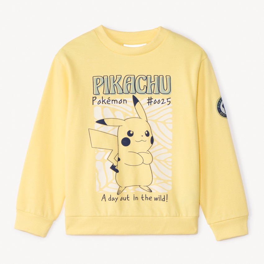 Sudadera de felpa con estampado de Pikachu Pokémon para niño 