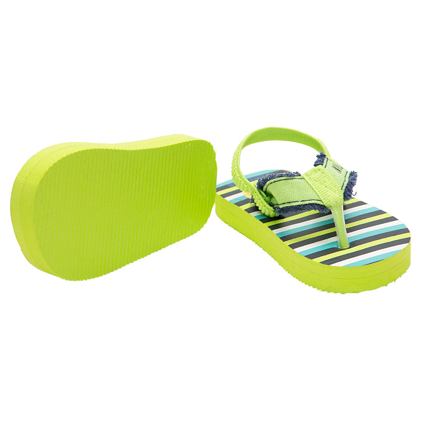 Chanclas de rayas y estampado Smiley con tira elástica 