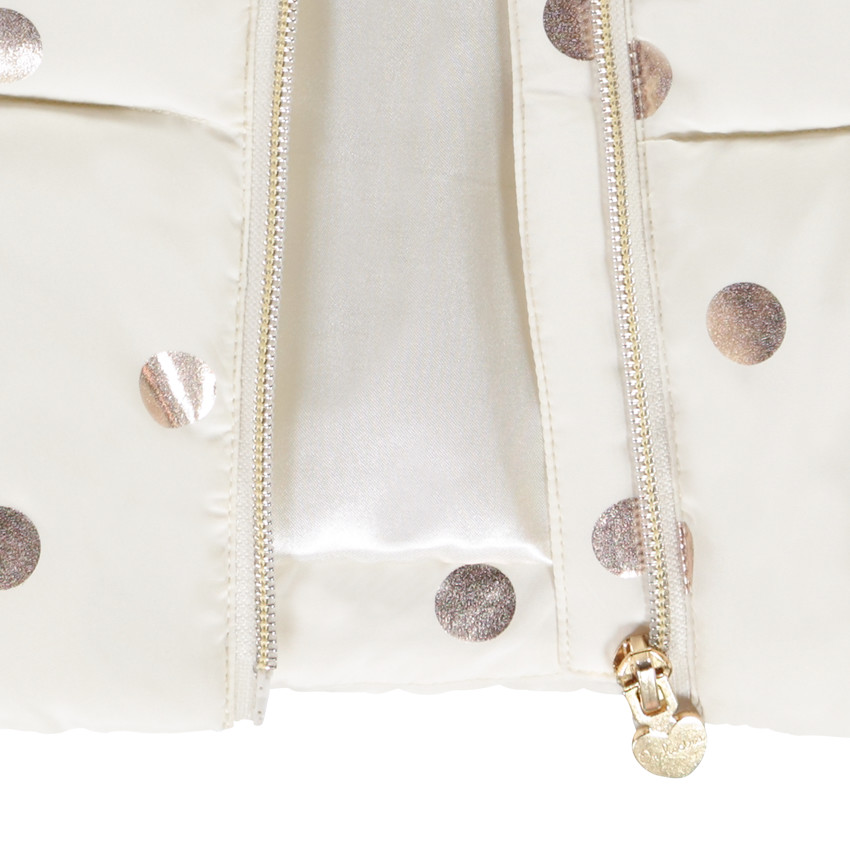 Doudoune sin mangas estampada de lunares iridiscentes para niña  Additional Doudoune sin mangas estampada de lunares iridiscentes para niña