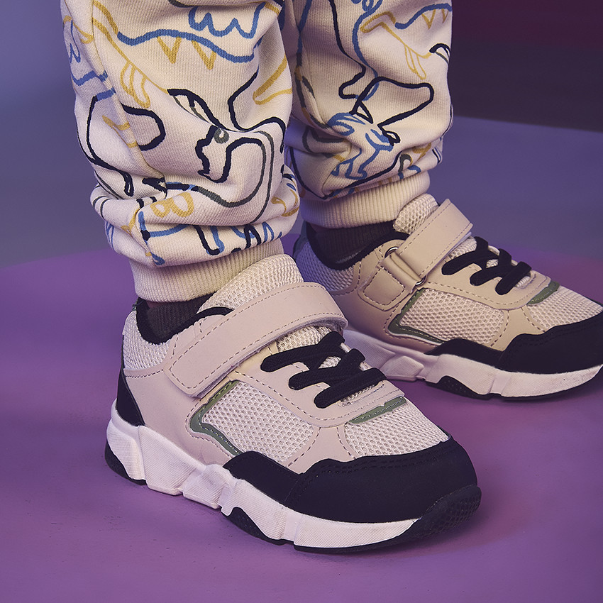 Zapatillas deportivas de malla con inserciones para bebé niño 