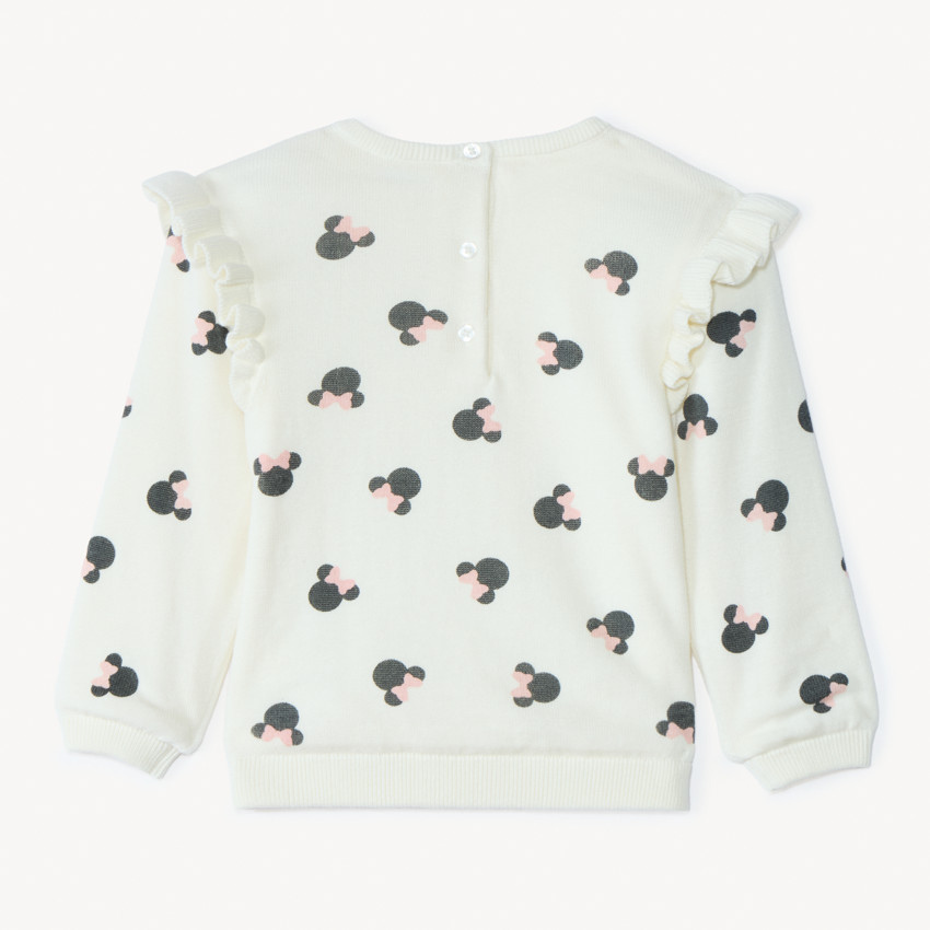 Pelele de punto con estampado de Minnie Disney para bebé niña.  Additional Pelele de punto con estampado de Minnie Disney para bebé niña.