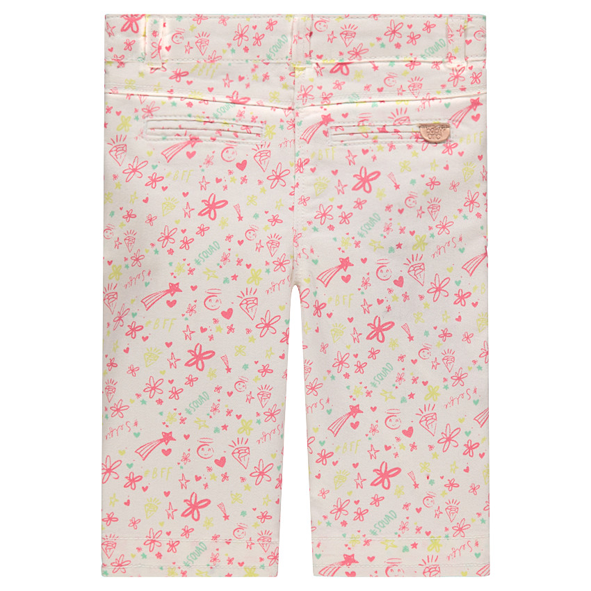 Pantalón corto de sarga estampada all over 