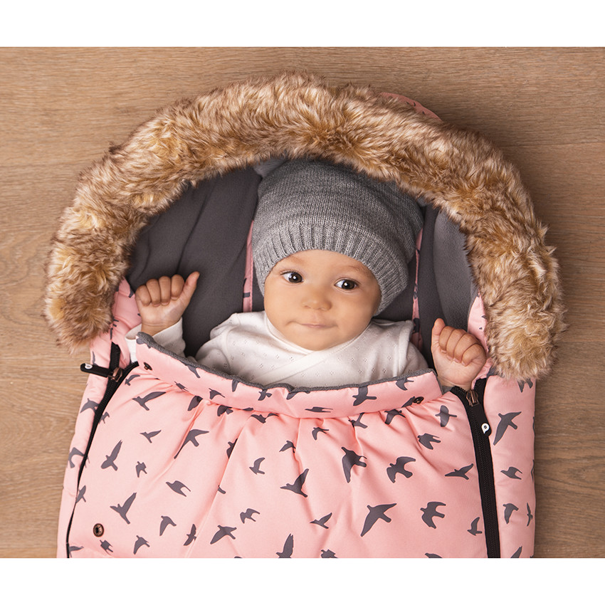 Saco cubrepies polar Birds Rosa 