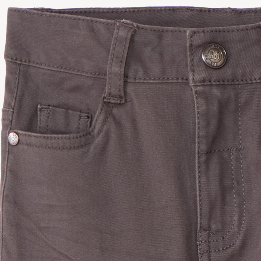 Pantalón slim de twill con efecto arrugado para niño 