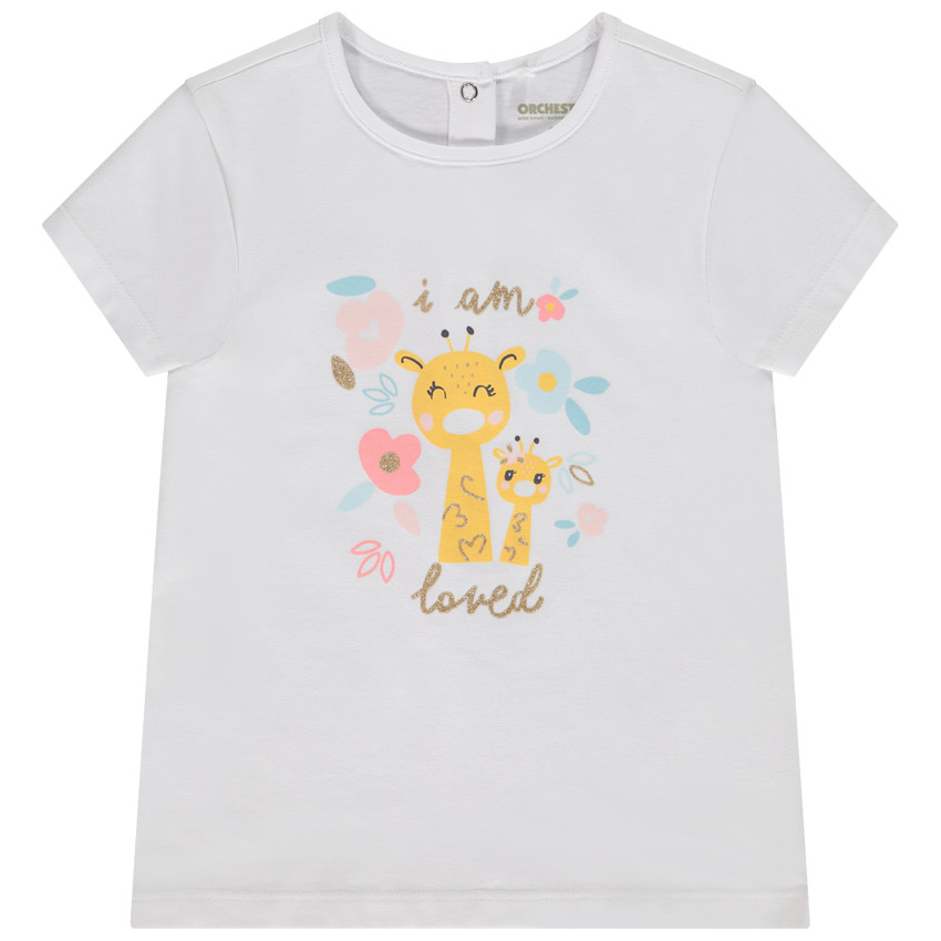 Camiseta manga corta print fantasía para bebé niña 