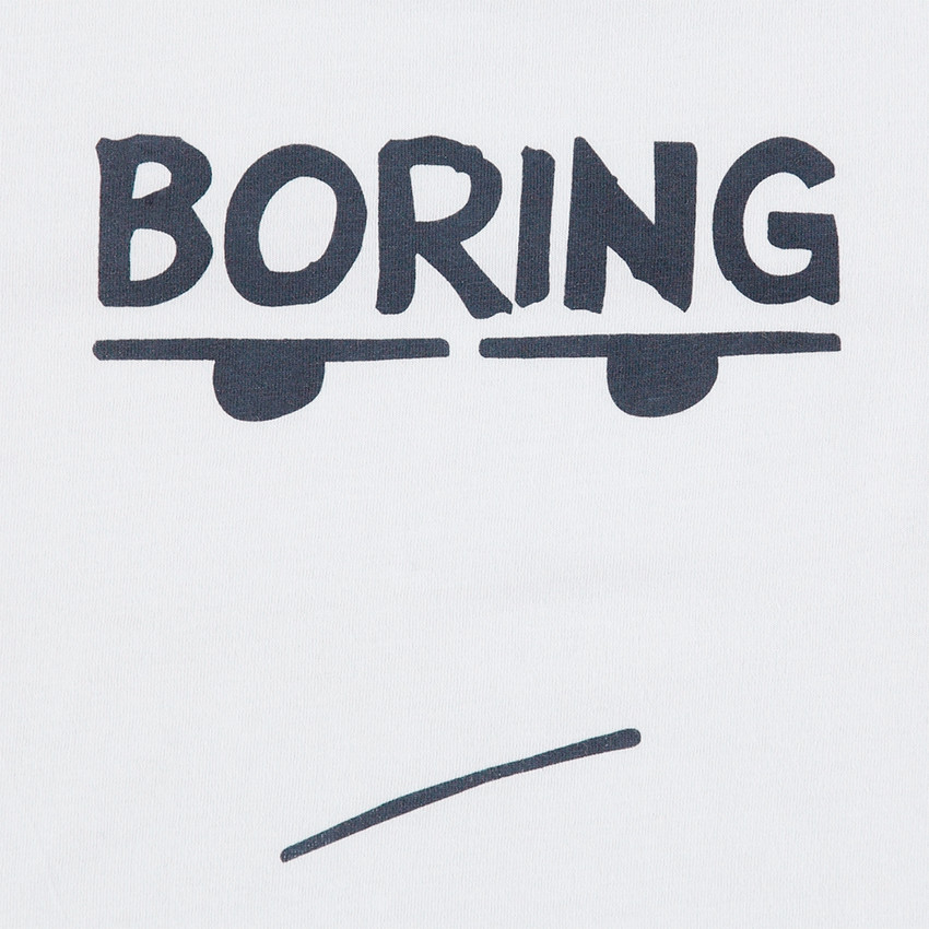 Camiseta de manga corta de punto con mensaje estampado y personaje 