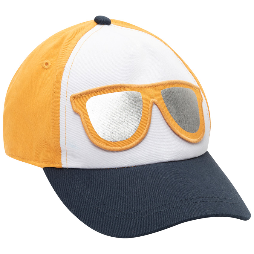 Gorra tricolor de sarga estampado gafas en relieve  Additional Gorra tricolor de sarga estampado gafas en relieve