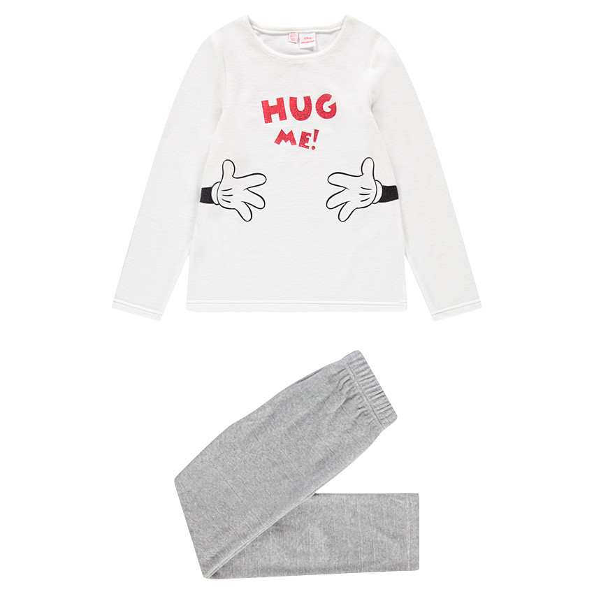 Pijama de terciopelo con mensaje estampado y Mickey ©Disney 