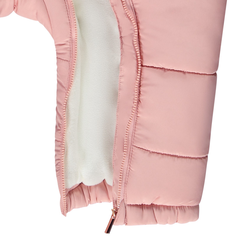 Combi-pilote unie acolchada para bebé niña con diferentes acabados según la edad 