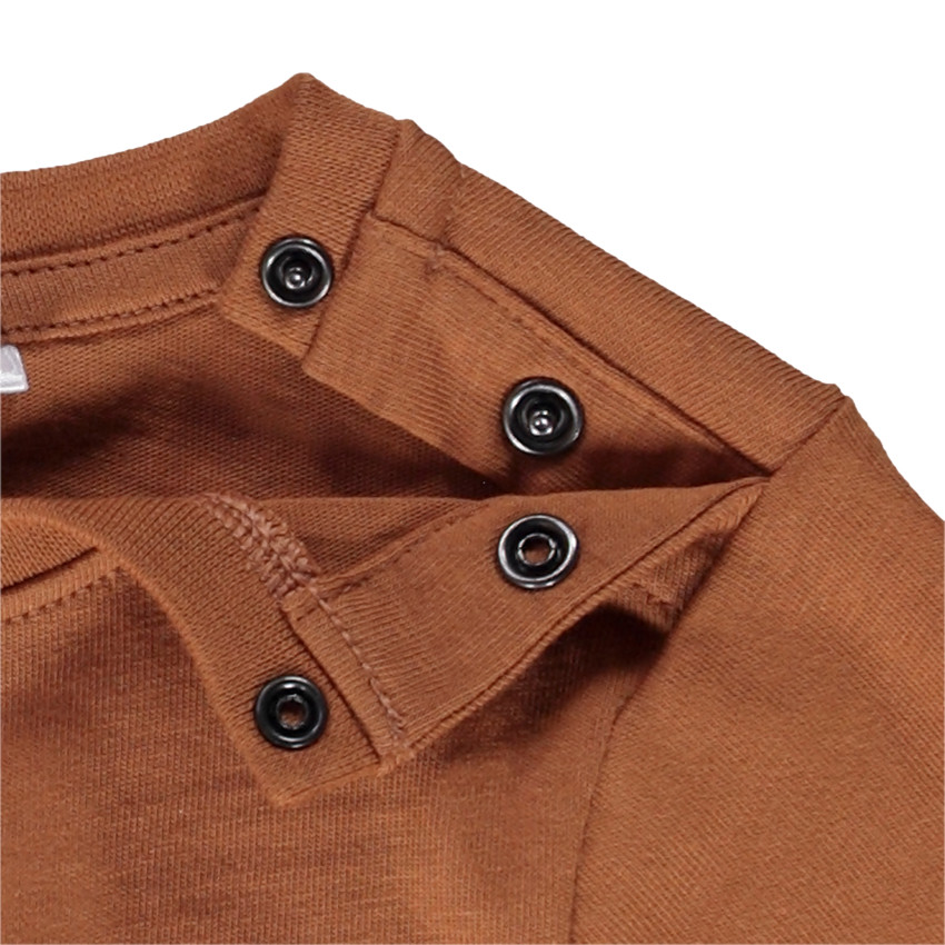 Camiseta de manga larga estampada triciclo para bebé niño 