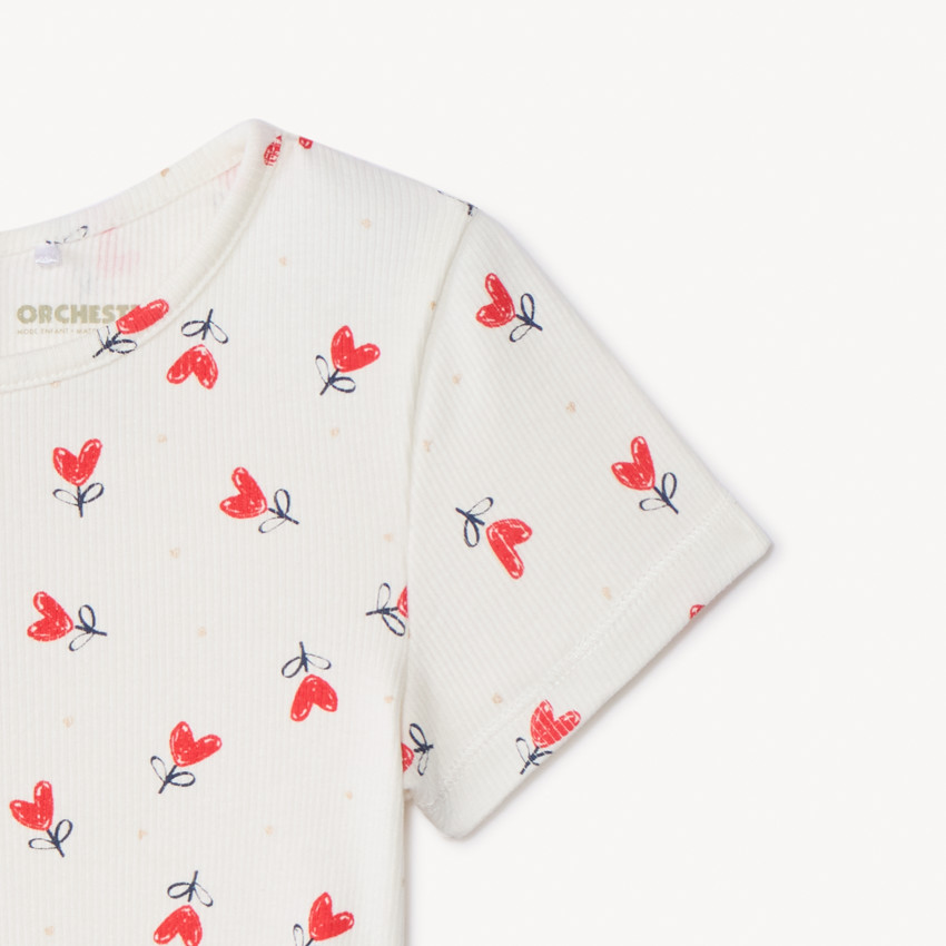 Camiseta de manga corta estampada para bebé niña 