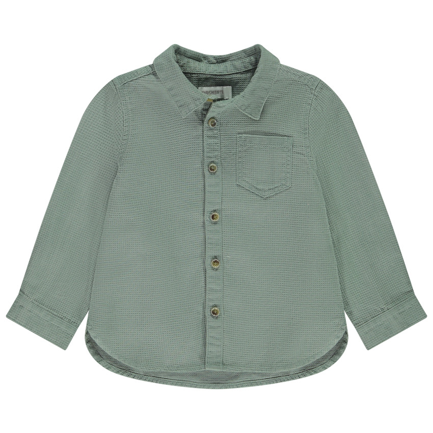 Camisa de manga larga efecto nido de abeja para bebé niño 