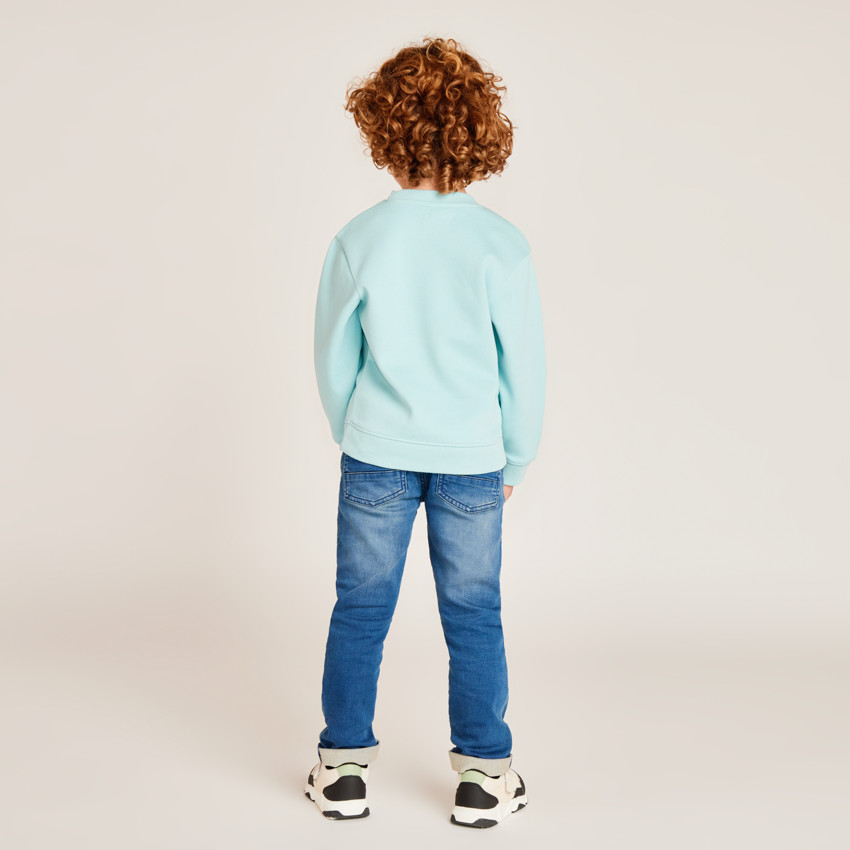 Sudadera de piqué con estampado decorativo para niño 