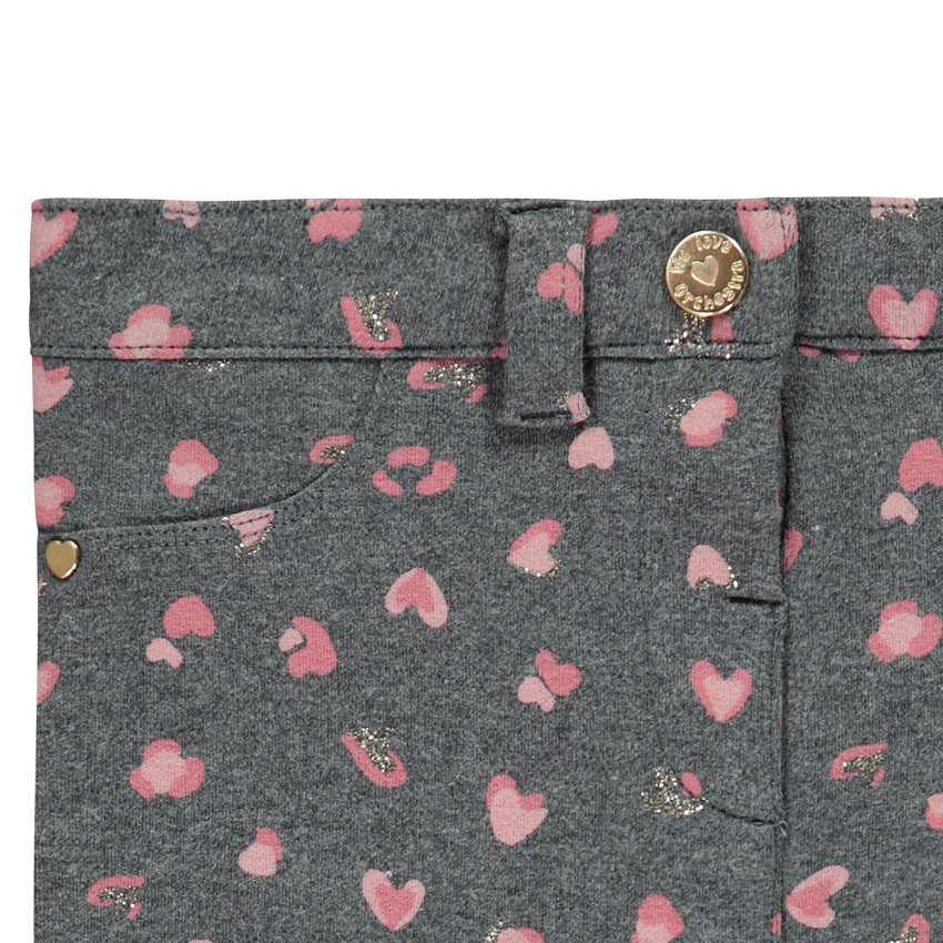 Pantalón de felpa con detalles brillantes para bebé niña 