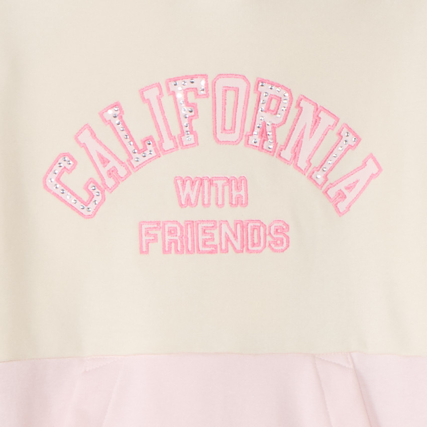 Sudadera de felpa con efecto color block para niña 