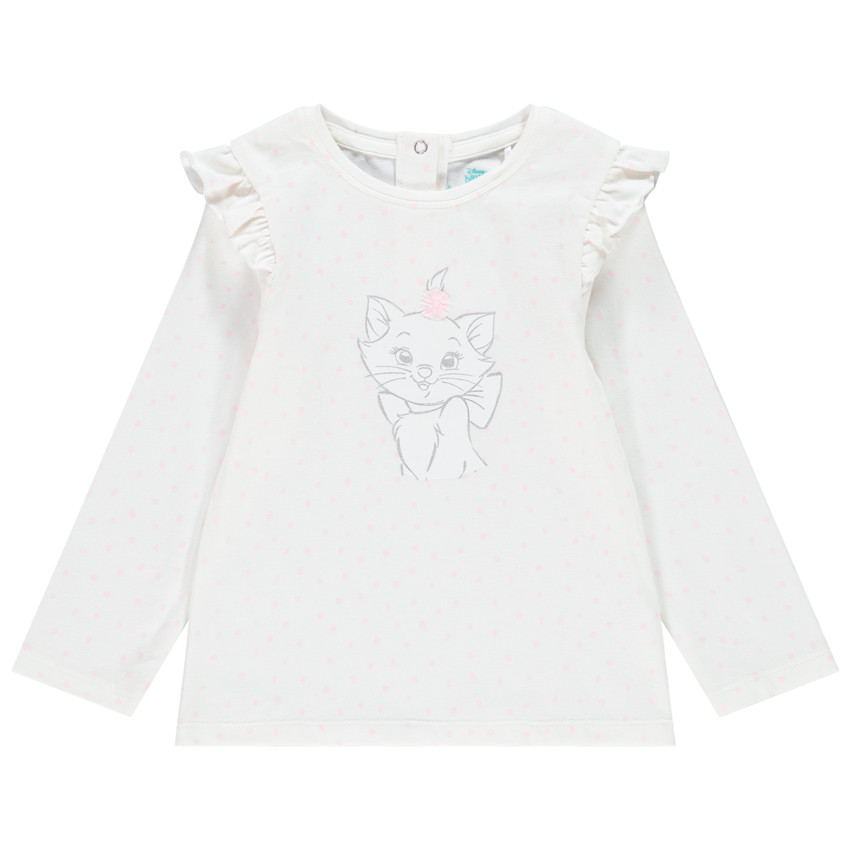 Camiseta de manga larga algodón orgánico print Marie Disney 