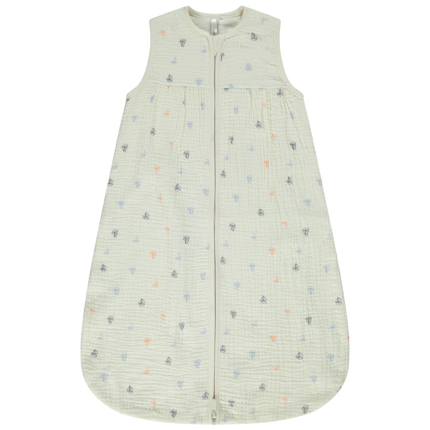 Saquito de dormir doble gasa TOG 1 estampado veleros para bebé niño 