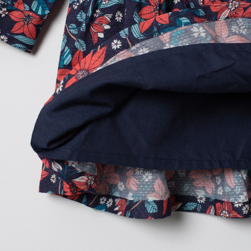 Vestido manga larga estampado flores all-over  Additional Vestido manga larga estampado flores all-over