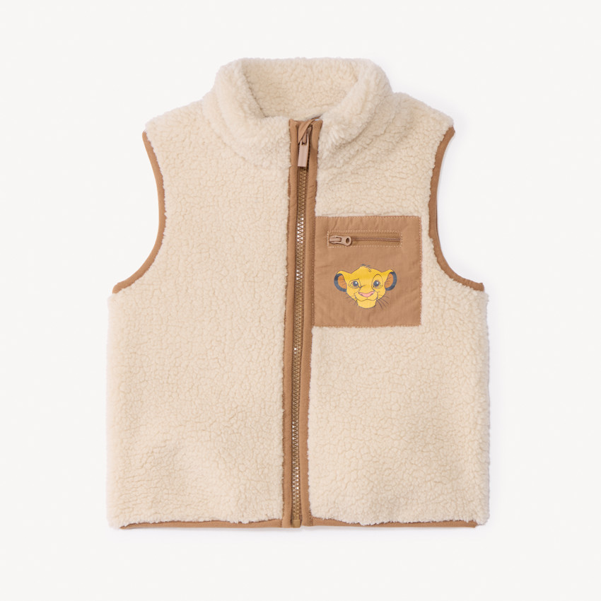 Gilet sans manches en sherpa Simba Disney pour bébé garçon 