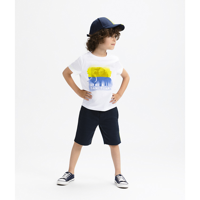 Camiseta manga corta print elefante 