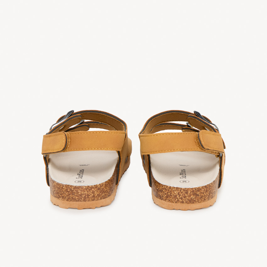 Sandalias con doble hebilla y velcro para niño 