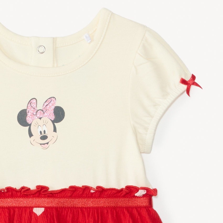 Vestido 2 en 1 de manga corta de Minnie Disney para niña bebé 